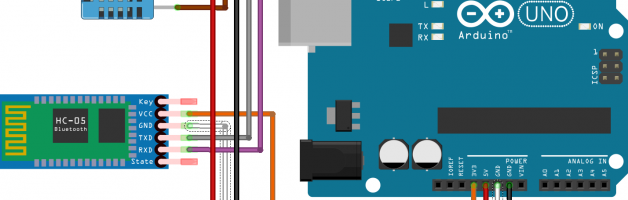 Arduino temperature and bluetooth wireless communication